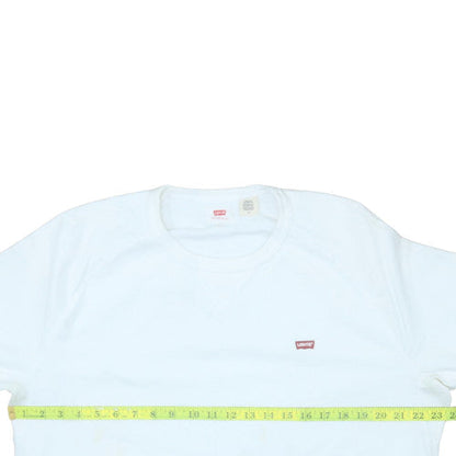 Levi's Men's White Crew Neck Pullover Sweatshirt Size L