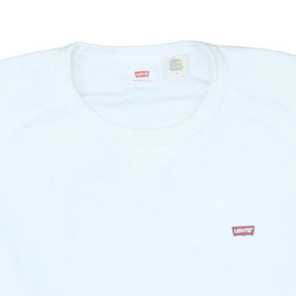Levi's Men's White Crew Neck Pullover Sweatshirt Size L