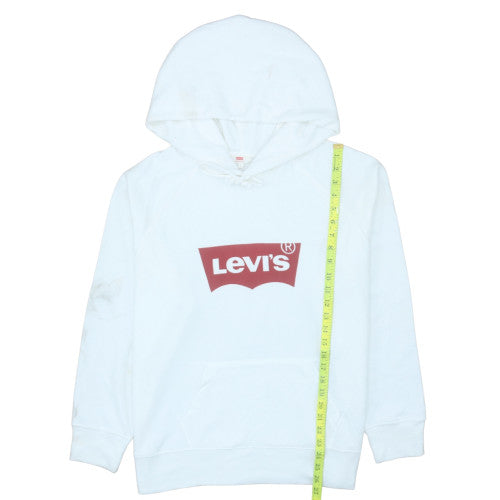 Levi's Men's White Logo Pullover Hoodie Size L Regular Fit