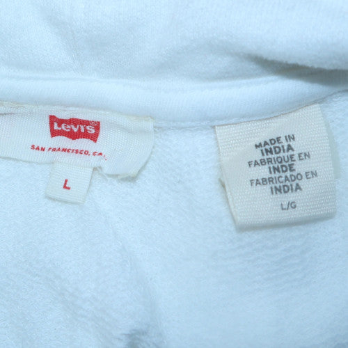 Levi's Men's White Logo Pullover Hoodie Size L Regular Fit
