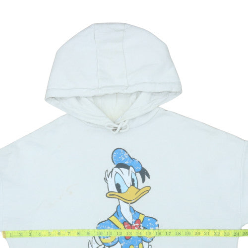 Disney Mickey & Friends Women's White Pullover Hoodie S Donald Duck Classic