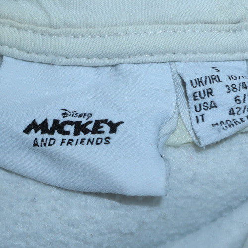 Disney Mickey & Friends Women's White Pullover Hoodie S Donald Duck Classic