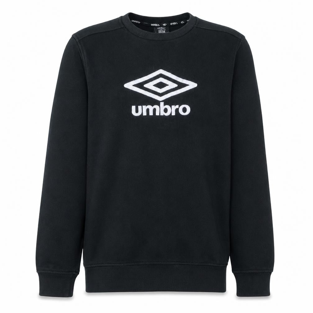 Umbro Men Black Small Crew Neck Pullover Sweatshirt