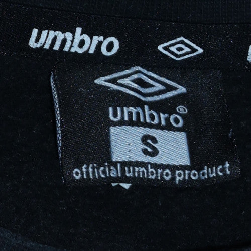 Umbro Men Black Small Crew Neck Pullover Sweatshirt