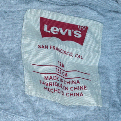Additional view of Levi's boys’ grey 12 years pullover sweatshirt crew neck logo jumper