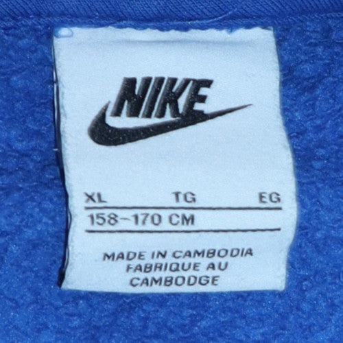 Nike Boys Blue XL Pullover Hoodie Classic Fleece Sweatshirt