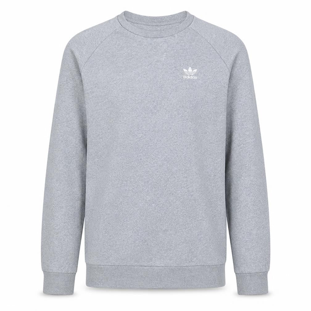 adidas Men's Grey Crew Neck Pullover Sweatshirt Size S