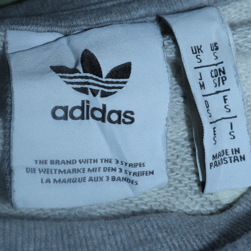 adidas Men's Grey Crew Neck Pullover Sweatshirt Size S