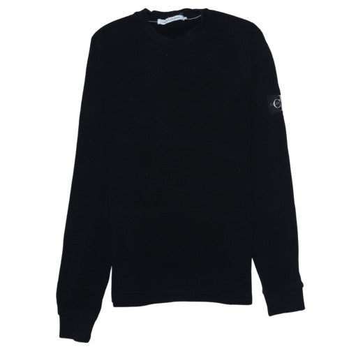 Calvin Klein Jeans Men's Black Cotton Crew Neck Jumper M
