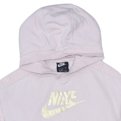 Nike Girls Pink Hoodie XL Logo Pullover Long Sleeve Casual Sweatshirt