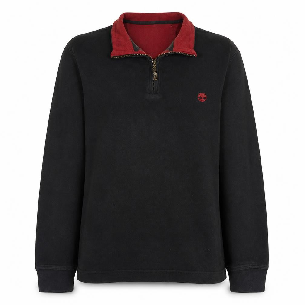 Timberland Men’s Black XL 1/4 Zip Henley Sweatshirt