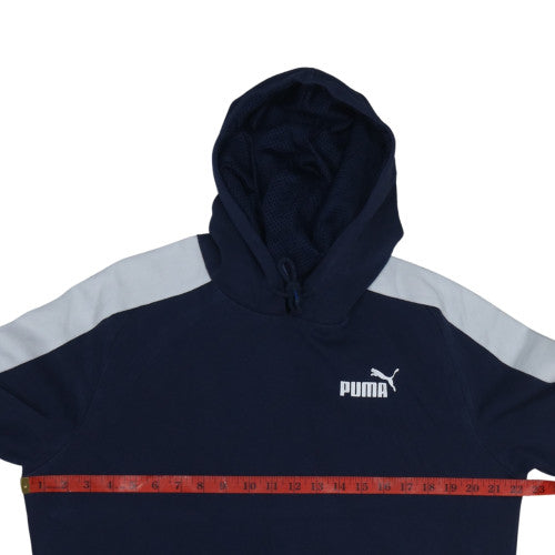 Puma Men's Blue Pullover Hoodie Medium Fleece Sportswear