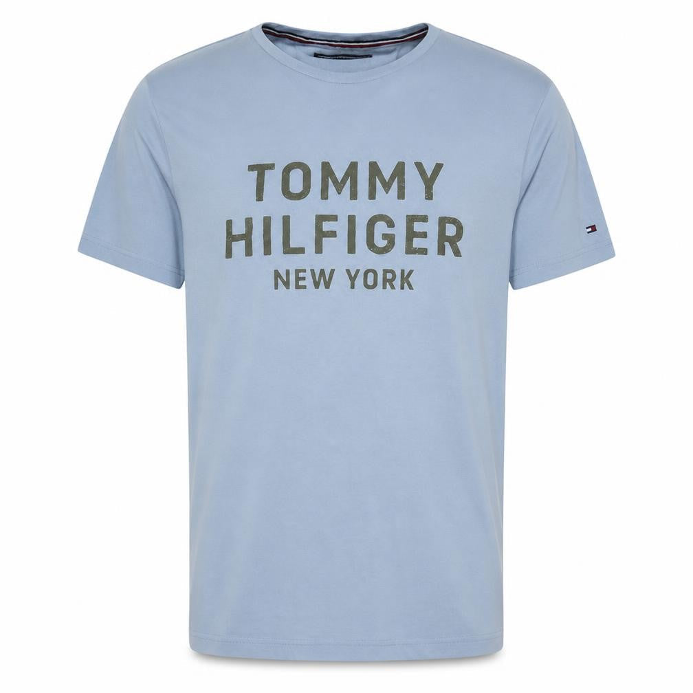 Tommy Hilfiger Men's Blue Organic Cotton Crew Neck T-Shirt M