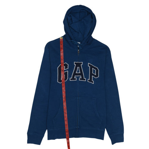 GAP Men's Blue Full Zip Hoodie Size M Logo Fleece Sweatshirt