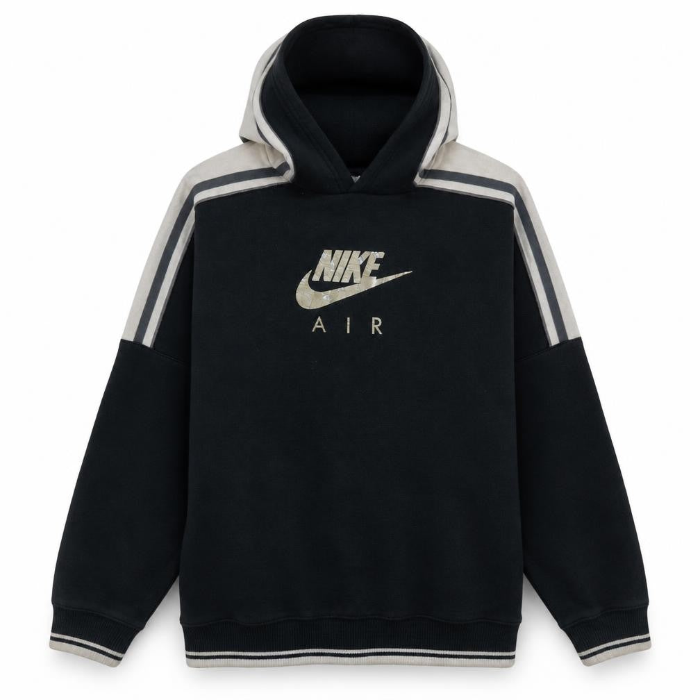 Nike Boys Black XL Pullover Fleece Hoodie with Logo Detail