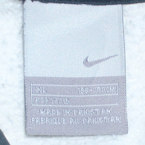 Nike Boys Black XL Pullover Fleece Hoodie with Logo Detail