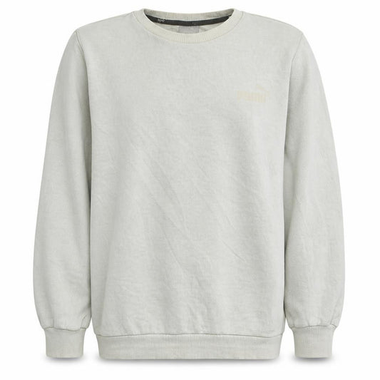 Puma Men's Beige Small Crew Neck Pullover Fleece Sweatshirt