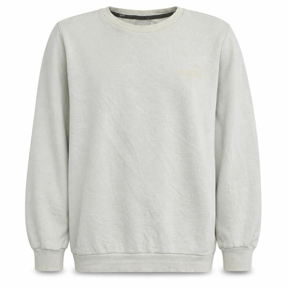 Puma Men's Beige Small Crew Neck Pullover Fleece Sweatshirt