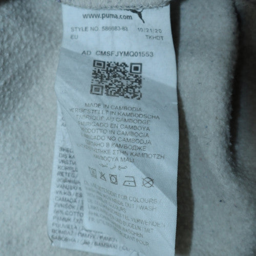 Puma Men's Beige Small Crew Neck Pullover Fleece Sweatshirt
