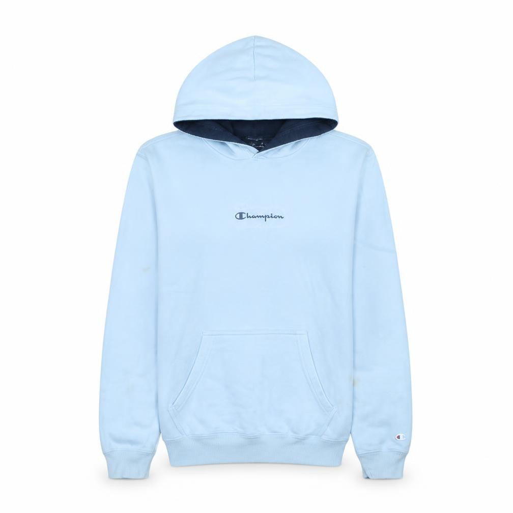 Champion Women’s Light Blue Pullover Hoodie Medium Cotton Blend