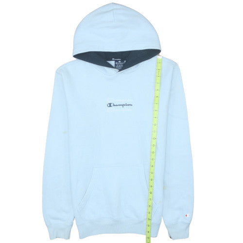 Champion Women’s Light Blue Pullover Hoodie Medium Cotton Blend