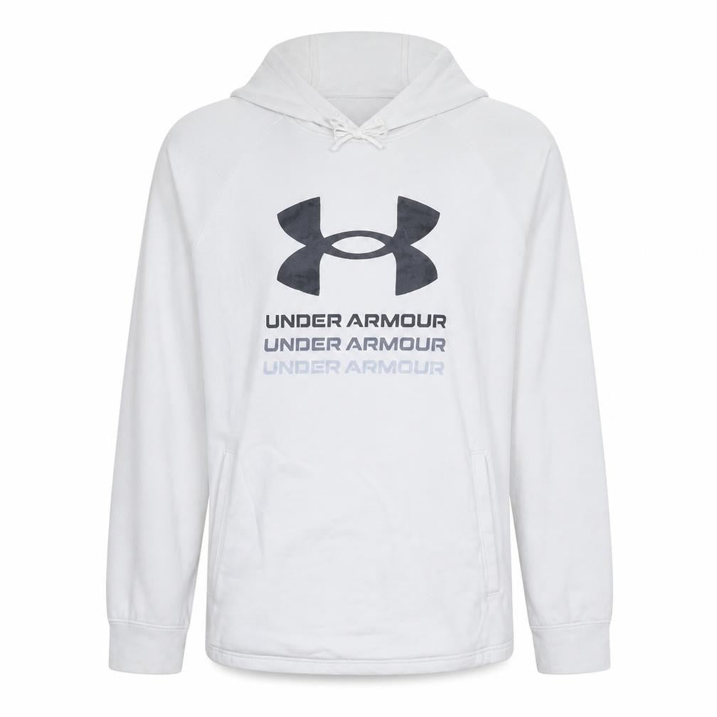 Under Armour Men's White XL Hooded Basic Jacket with Logo