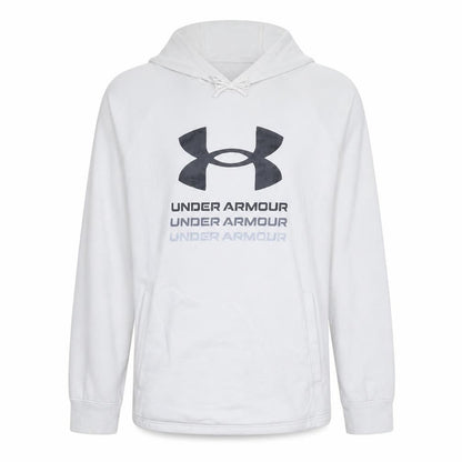 Under Armour Men's White XL Hooded Basic Jacket with Logo