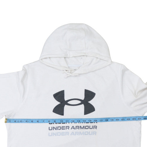 Under Armour Men's White XL Hooded Basic Jacket with Logo