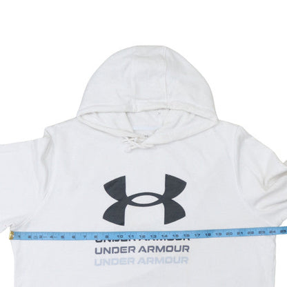 Under Armour Men's White XL Hooded Basic Jacket with Logo