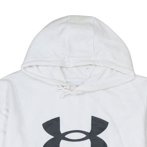 Under Armour Men's White XL Hooded Basic Jacket with Logo