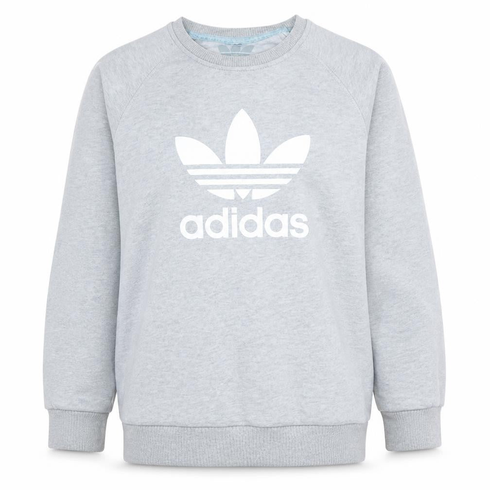 Adidas Women Grey Sweatshirt XXL Pullover Crew Neck Long Sleeve