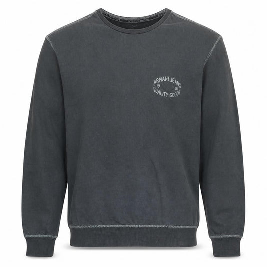 Armani Jeans Men's Grey XL Regular Fit Long Sleeve Cotton Top