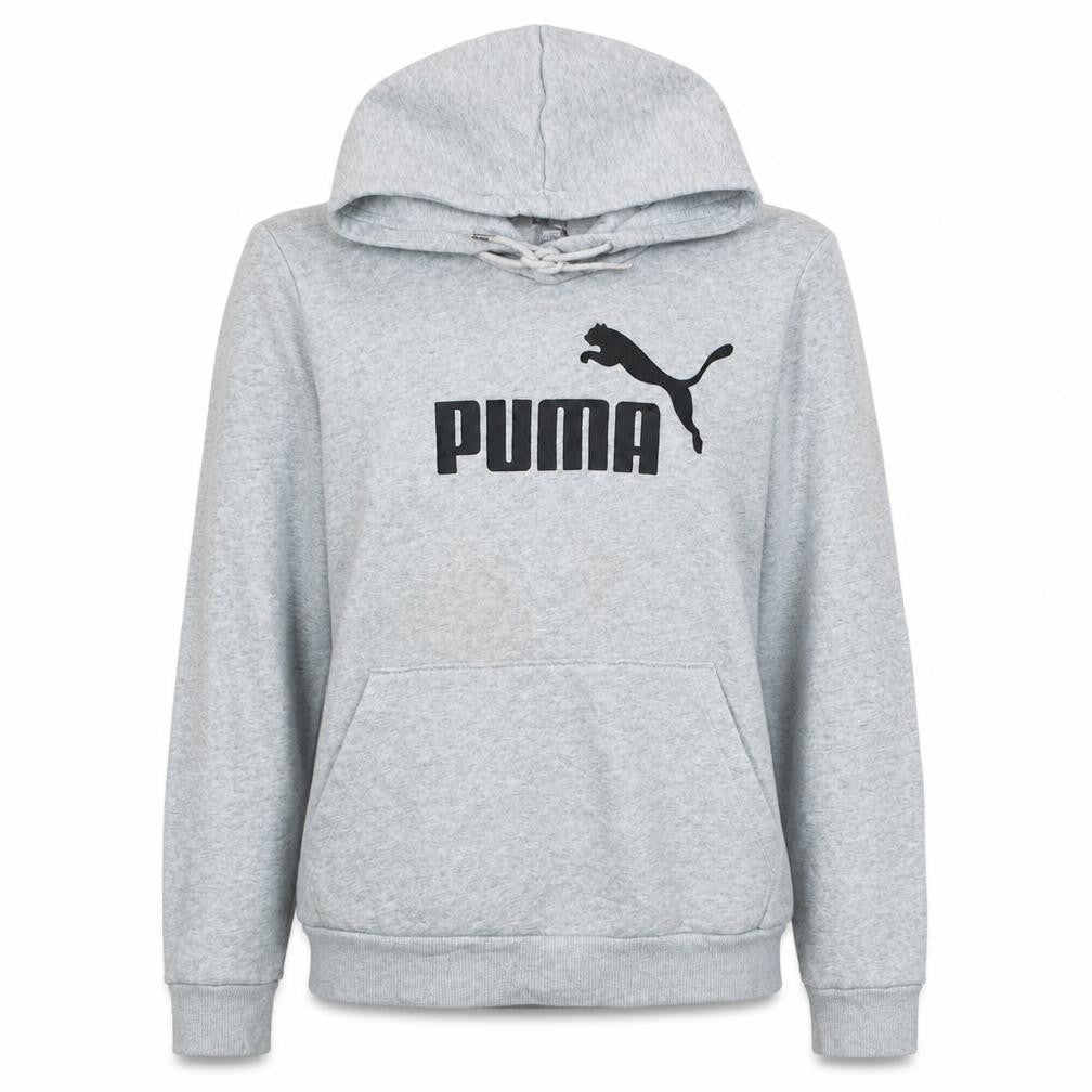 Puma Womens Grey Size 12 Pullover Hoodie Sweatshirt