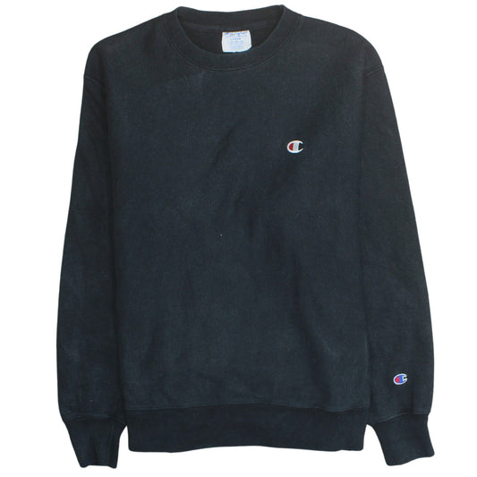 Champion Men's Black Large Pullover Sweatshirt Crew Neck Fleece