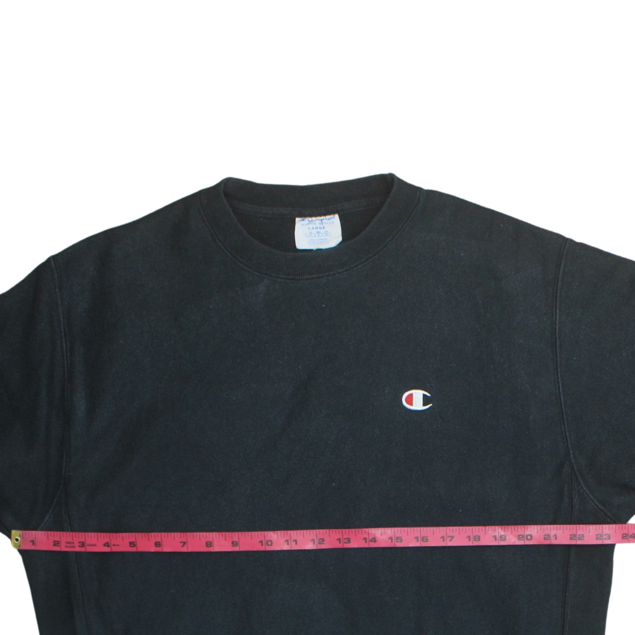 Champion Men's Black Large Pullover Sweatshirt Crew Neck Fleece