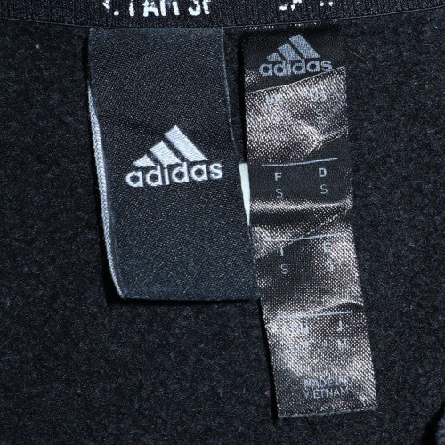 Adidas Men's Black Small Crew Neck Pullover Sweatshirt