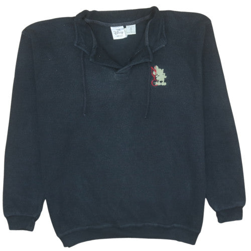 Disney Store Men's Navy Cotton Pullover Sweatshirt Size S Mickey NYC