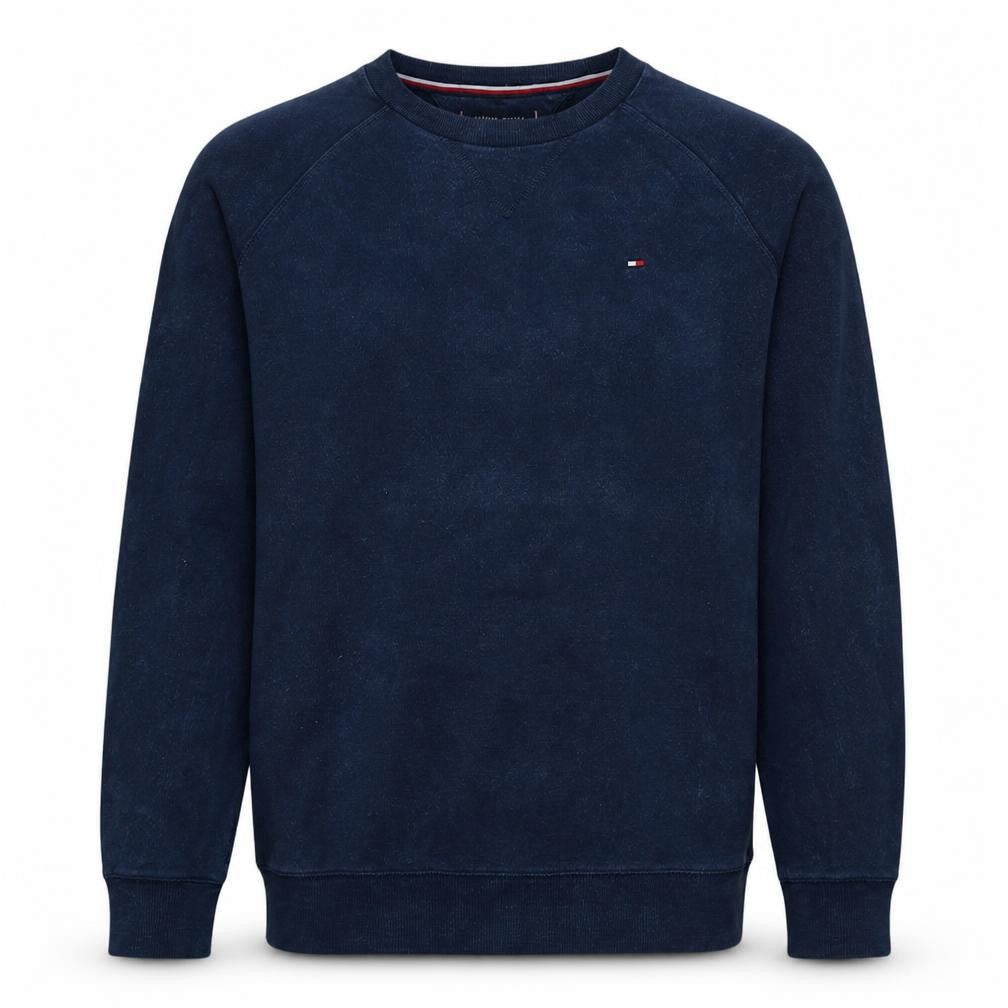 Tommy Hilfiger Men's Blue Cotton Crew Neck Sweatshirt Size M