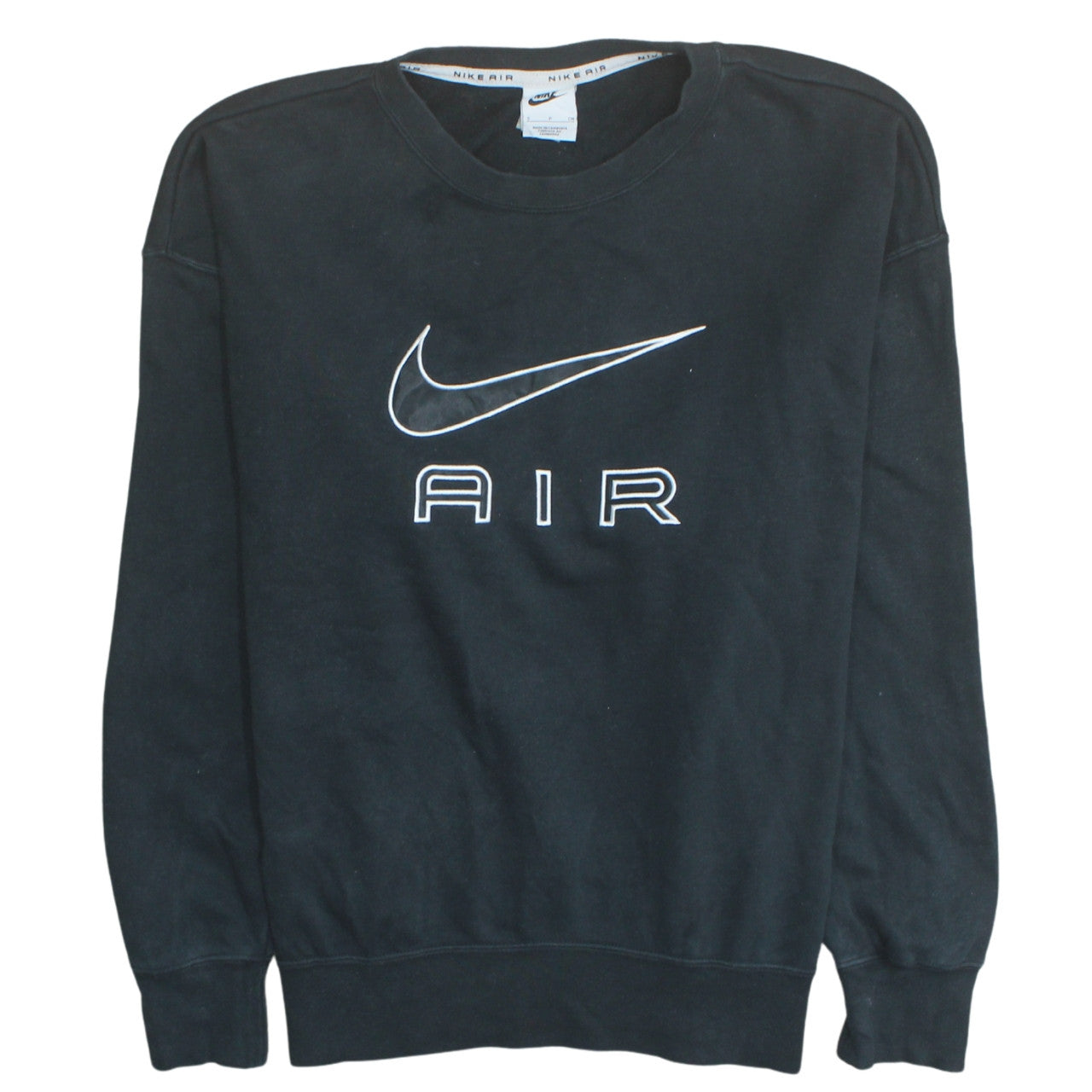 Nike Men's Black Air Crew Neck Pullover Sweatshirt Size S