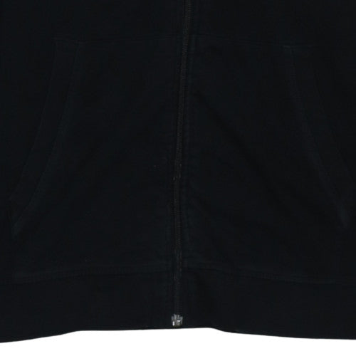 Champion Men's Black Full Zip Hoodie L Cotton Blend