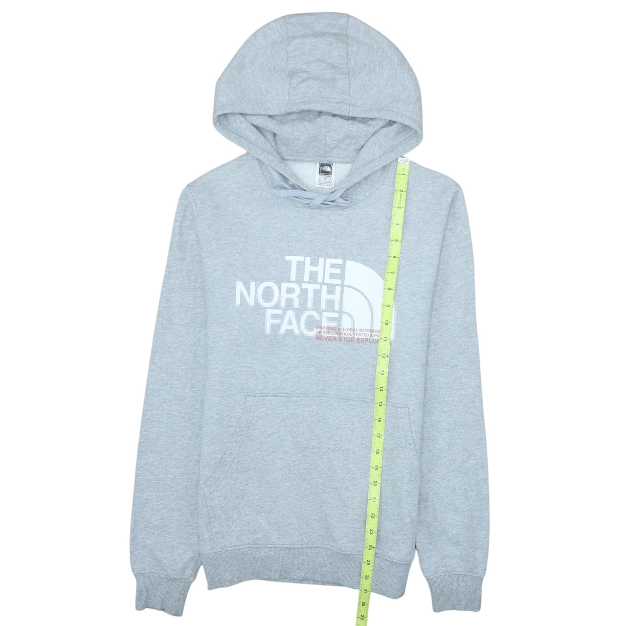 The North Face Men's Grey Pullover Hoodie Small Cotton Blend