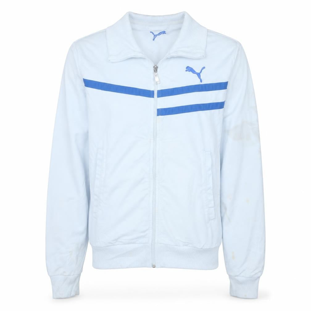 Puma Men's White Track Jacket Size S Regular Fit Full Zip Sportswear