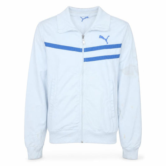 Puma Men's White Track Jacket Size S Regular Fit Full Zip Sportswear