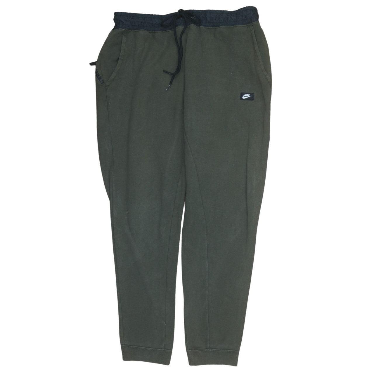 Nike Men’s Green Fleece Jogger Trousers L Regular Fit Activewear
