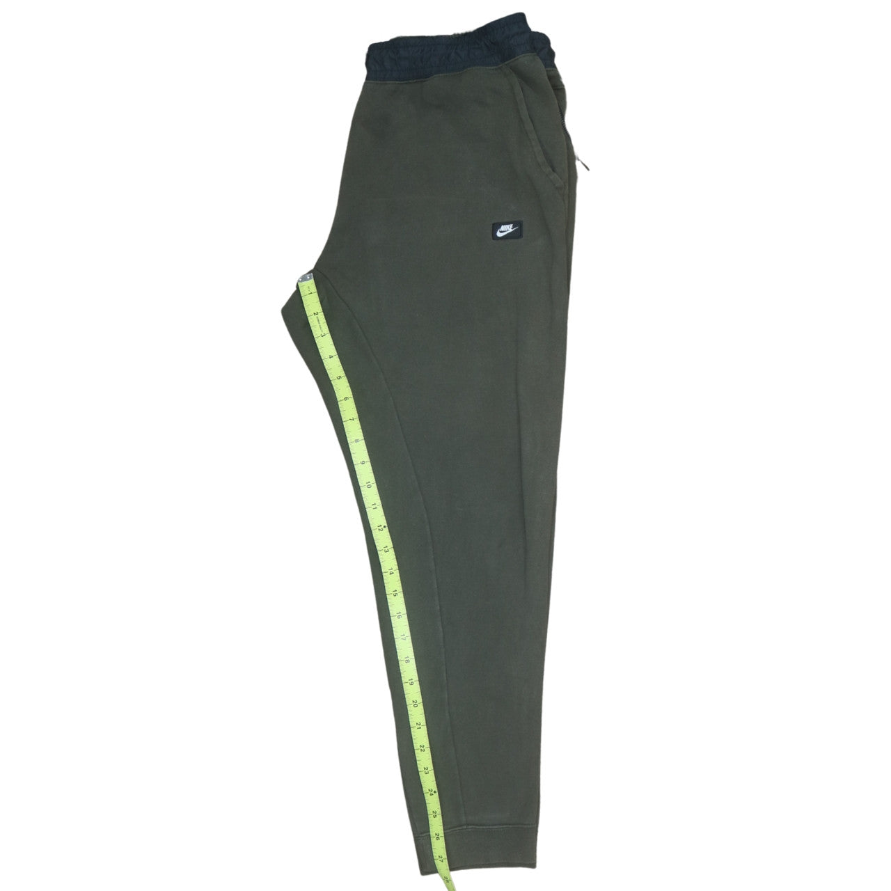 Nike Men’s Green Fleece Jogger Trousers L Regular Fit Activewear