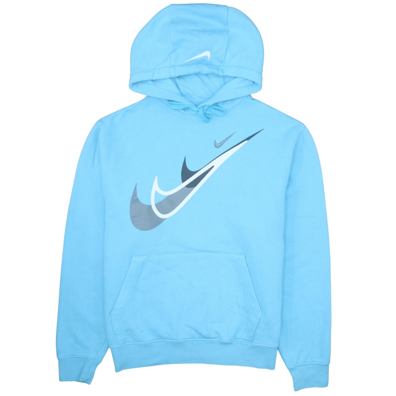 Nike Men's Blue Pullover Hoodie M Logo Graphic Sportswear