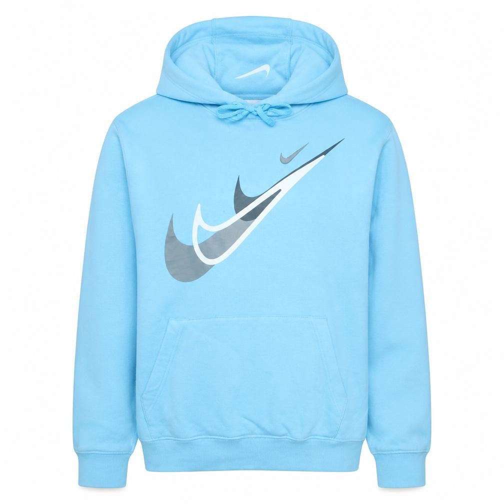 Nike Men's Blue Pullover Hoodie M Logo Graphic Sportswear
