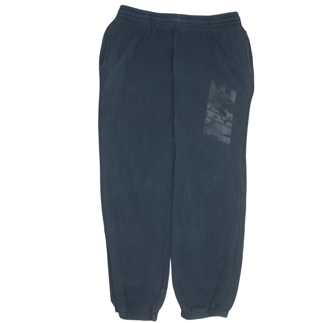 Nike Men's Blue Fleece Jogger Trousers Size L Comfortable Activewear