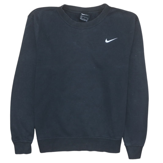 Nike Men's Black Small Crew Neck Pullover Fleece Sweatshirt