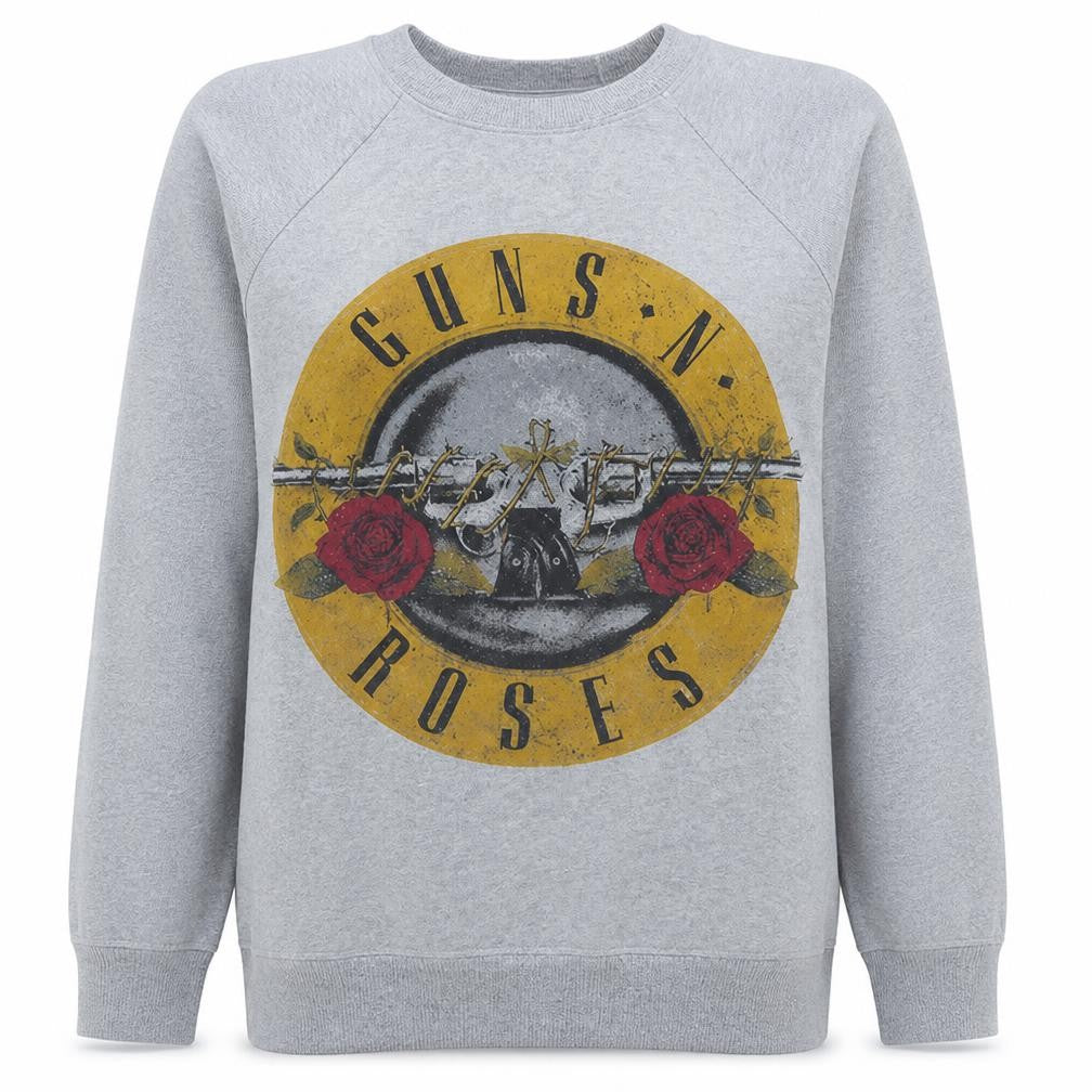 Atmosphere Guns N' Roses Grey Graphic Pullover Sweatshirt UK 14